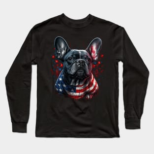 French Bulldog 4th of July Long Sleeve T-Shirt